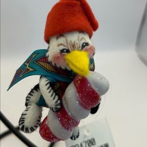 Annalee Holiday Penguin Ornament with peppermint twist